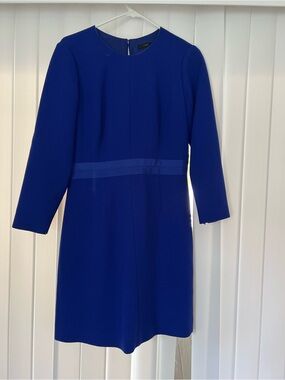 J. Crew Cobalt Blue Long Sleeve Sheath Dress